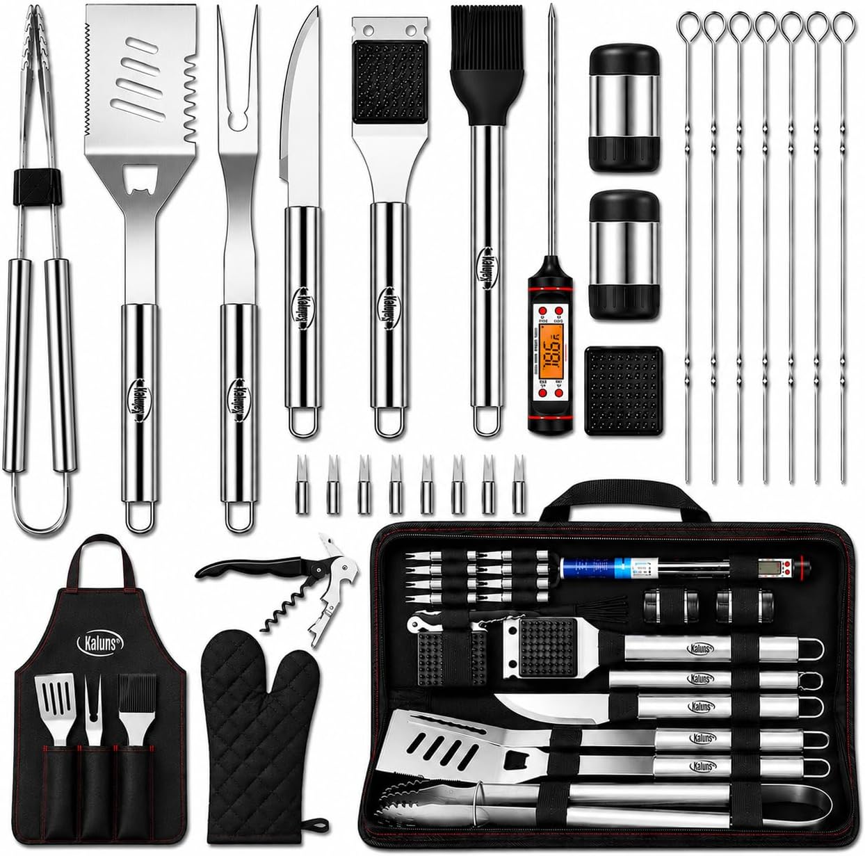 27-Piece Stainless Steel Grill Utensil Set