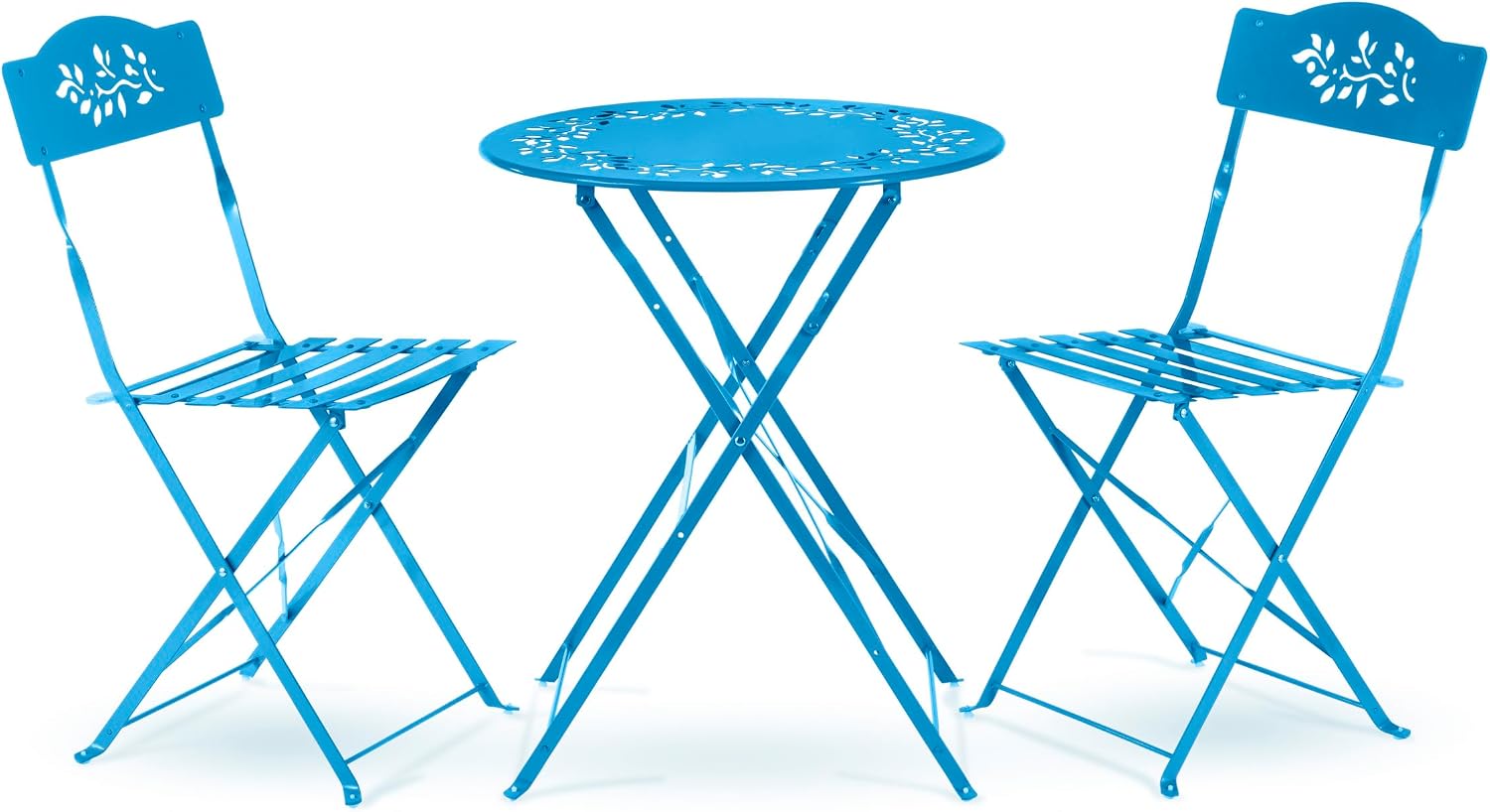 3-Piece Blue Folding Bistro Set