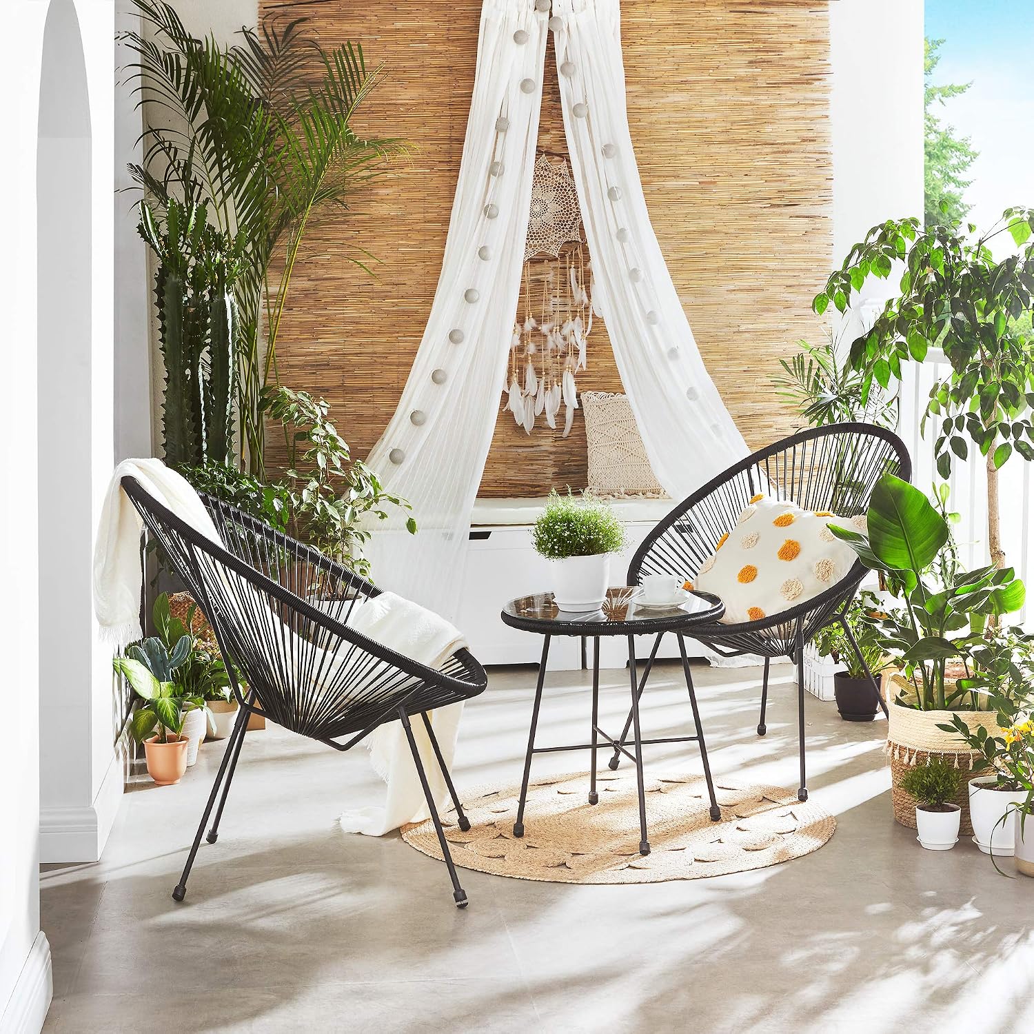 3-Piece Woven Rope Bistro Set