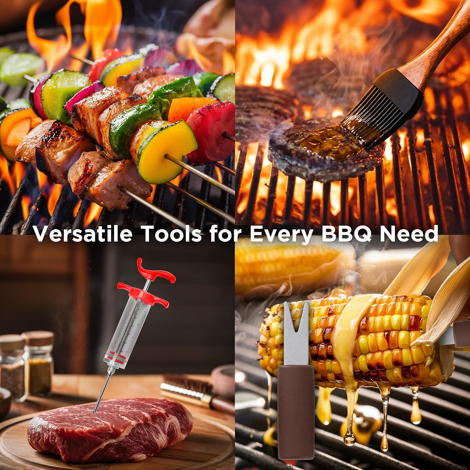 35-Piece BBQ Grill Tools Set