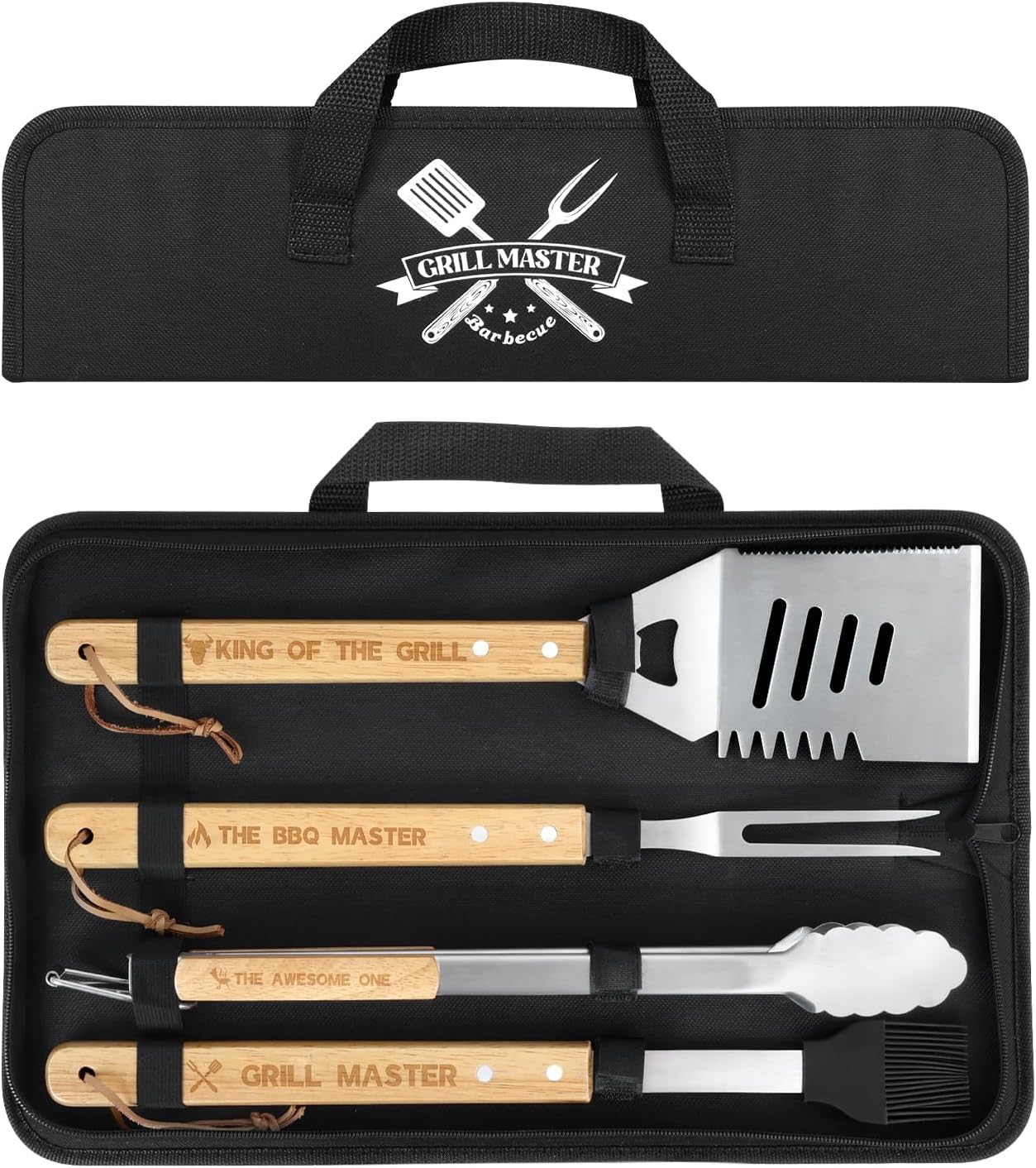 4-Piece Stainless Steel Grilling Tool Set