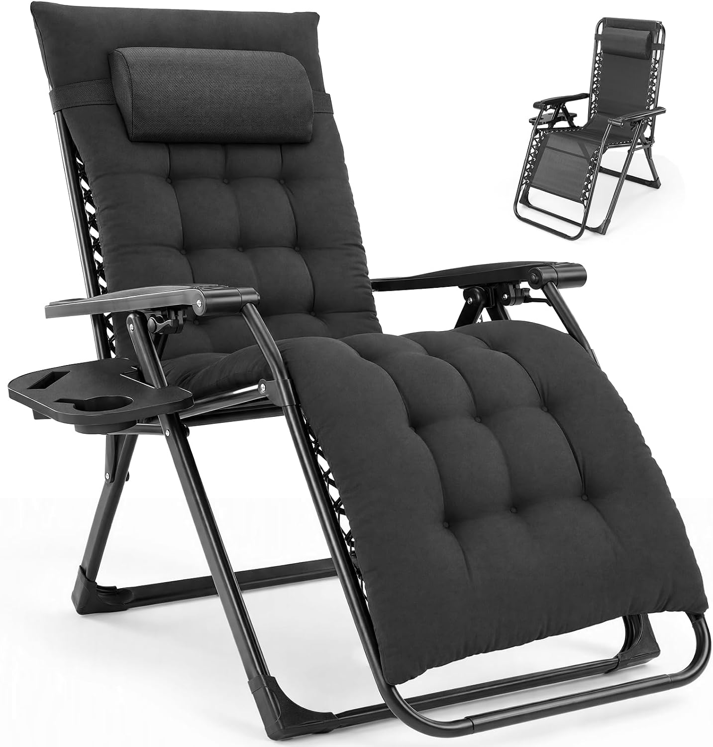 Black Folding Zero Gravity Chair