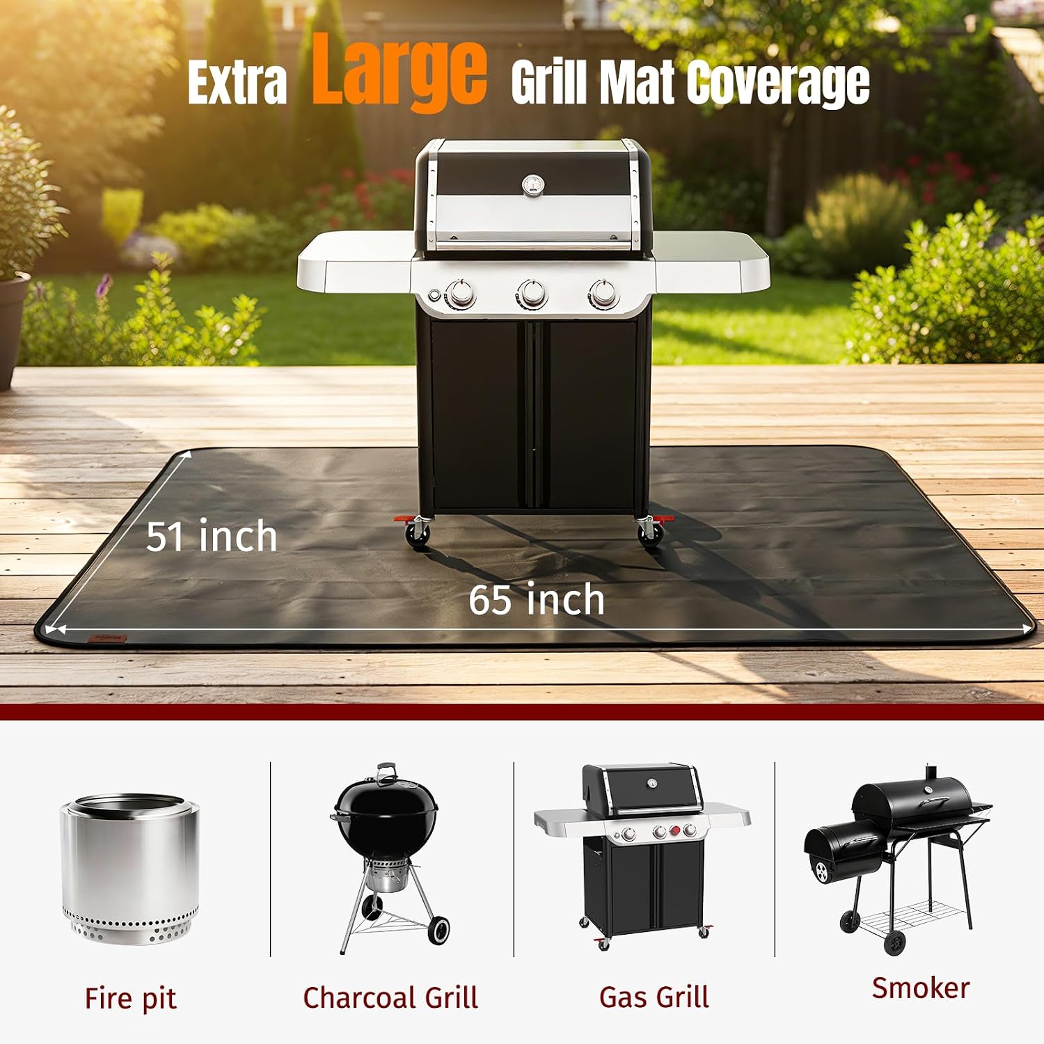 Large Heavy Duty Grill Mat
