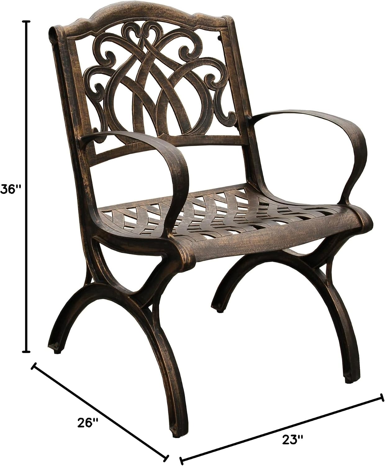 Ornate Cast Aluminum Dining Chair