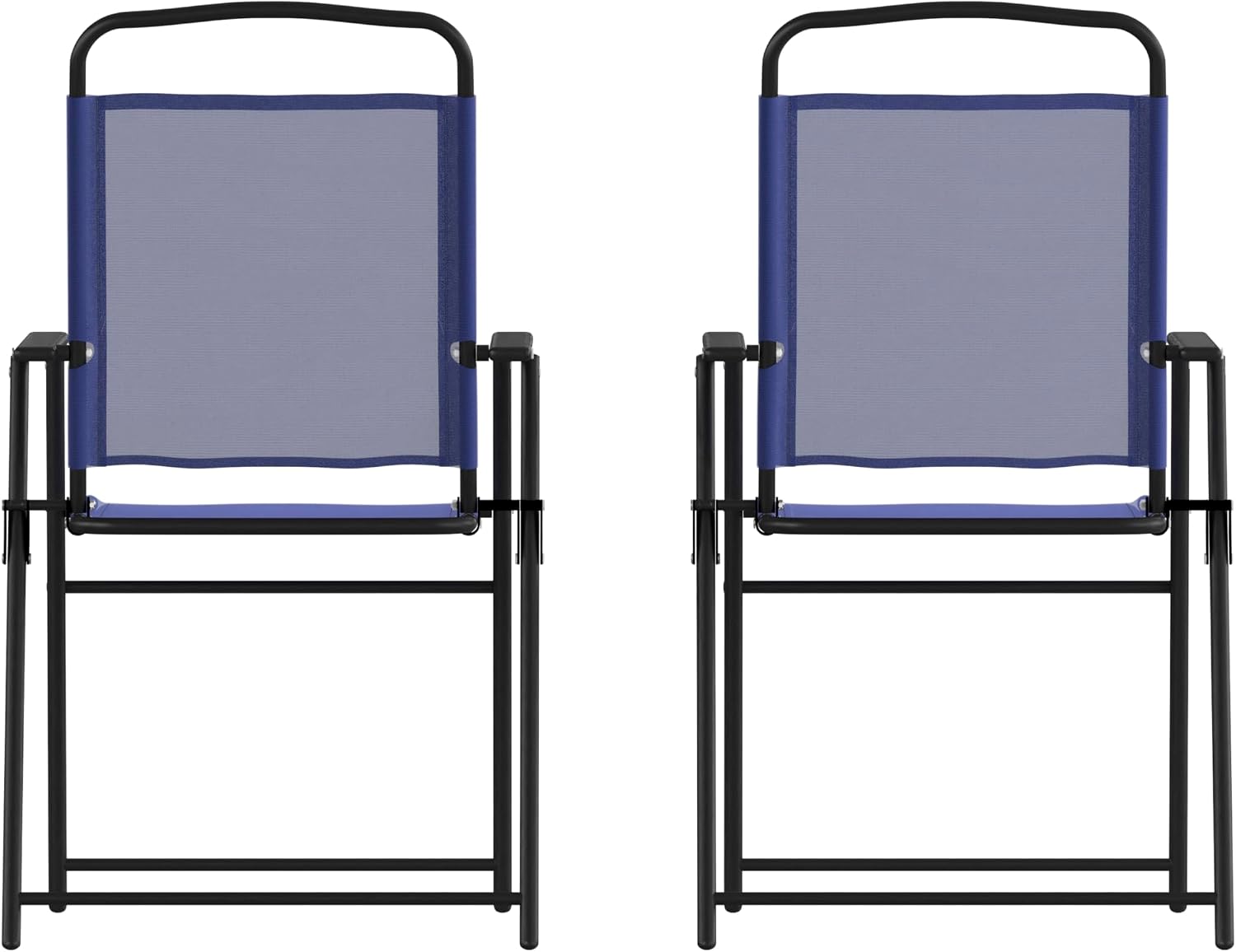Set of 2 Folding Patio Sling Chairs