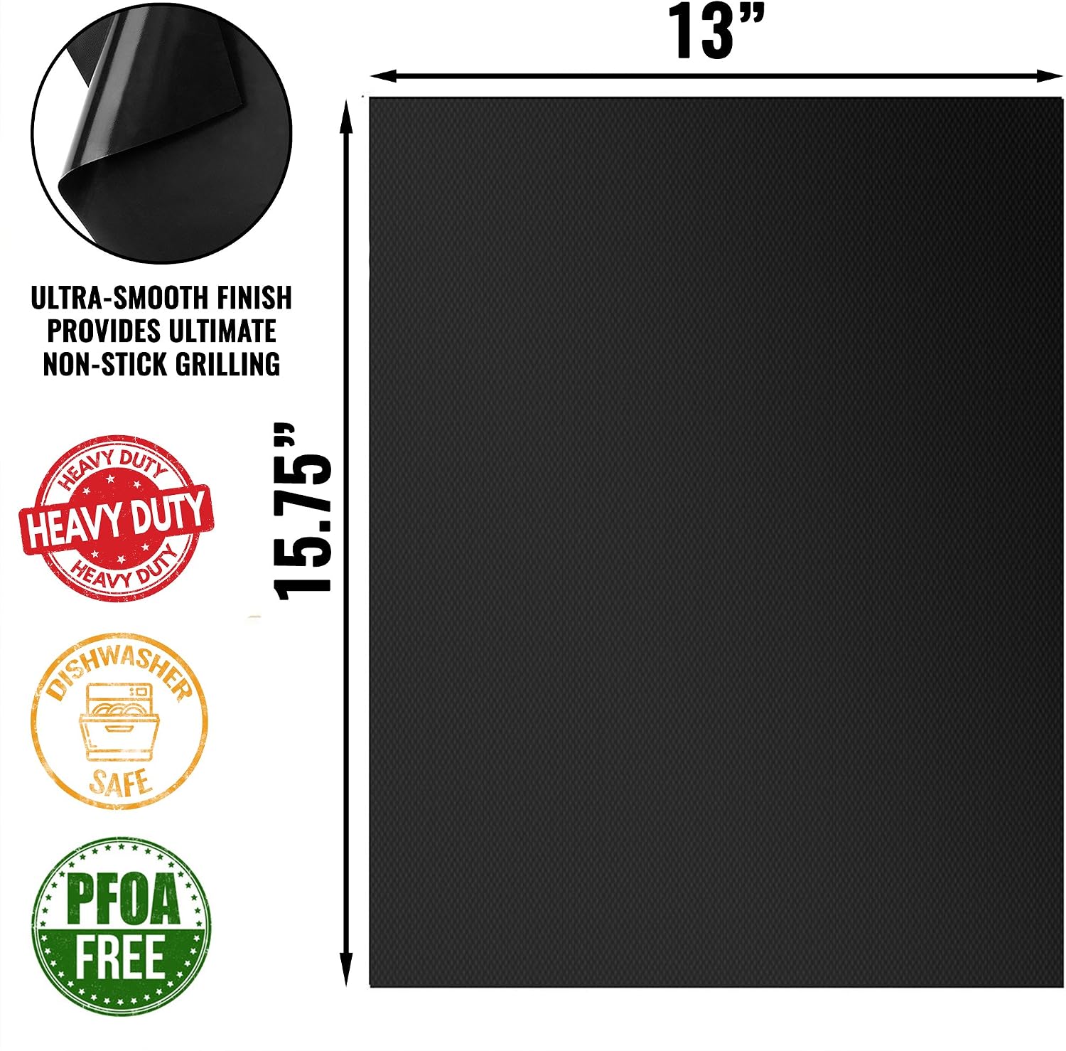 Set of 2 Nonstick Grill Mats