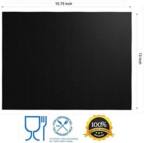 Set of 6 Black Grill Mats