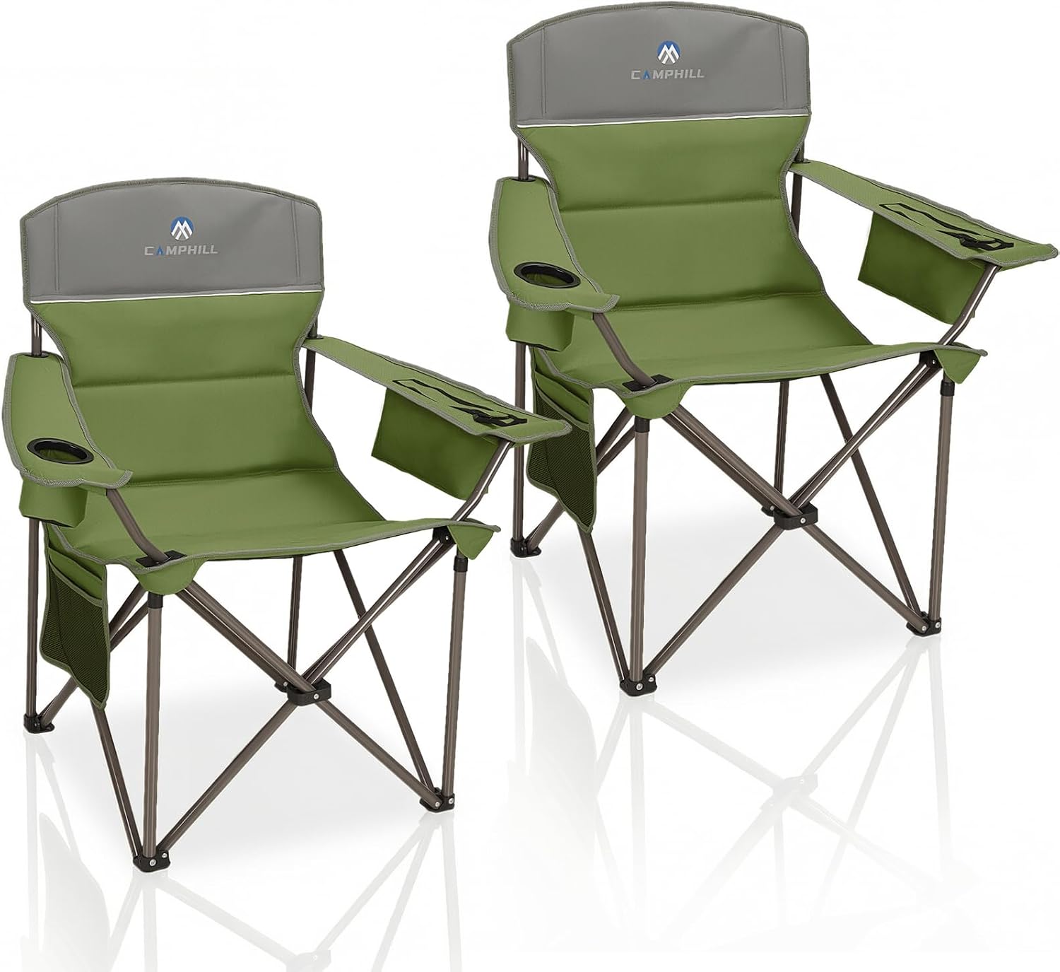 Two-Pack Padded Folding Outdoor Chairs
